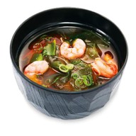 Мисо-суп с лапшой удон и креветками Фото