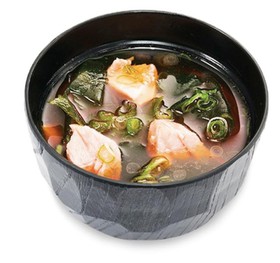 Мисо-суп с лапшой Удон и лососем - Фото