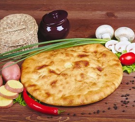 Пирог с картошкой,грибами,луком(постный) - Фото
