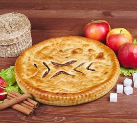 Пирог с яблоками и корицей (постный) - Фото