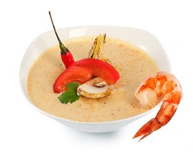 Сливочный суп том кха - Фото