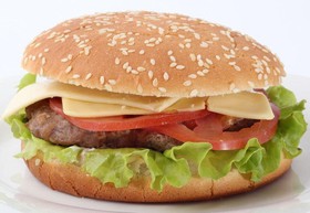 Гамбургер с бифштексом гриль - Фото