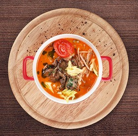 Суп с грибами и ржаной пастой - Фото
