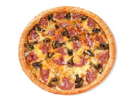 Ветчина и шампиньоны пицца - Фото
