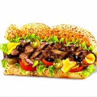 Сэндвич с шампиньонами гриль Фото