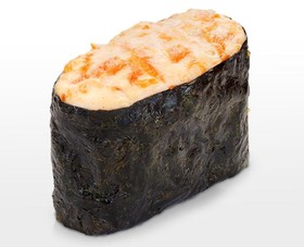 Запеченная креветка под сырным соусом - Фото