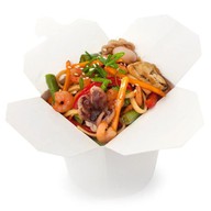 Вок с морепродуктами в устричном соусе Фото