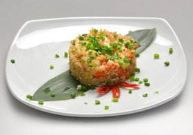 Рис с креветками и овощами - Фото
