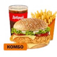 Биг чикен бургер комбо Фото