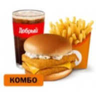 Двойной Фиш Бургер Большой Комбо Фото