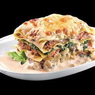 Лазанья с беконом, шпинатом и грибами Фото