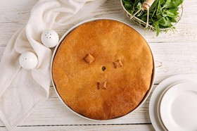 Пирог осетинский с треской и шпинатом - Фото