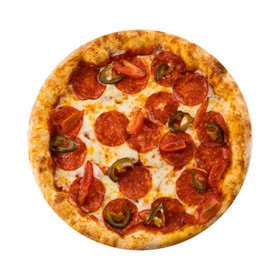 Пицца пепперони с томатами и халапеньо - Фото