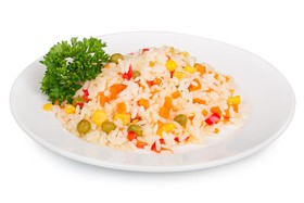 Рис отварной с овощами - Фото