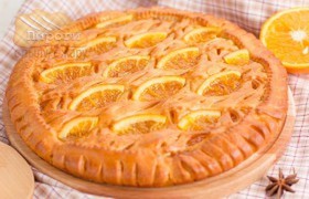 Пирог с апельсинами и манго - Фото