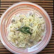 Феттуччине с шампиньонами Фото