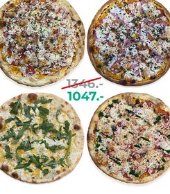 4 круглые пиццы по цене трёх - Фото