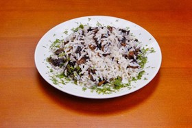 Рис с шампиньонами - Фото