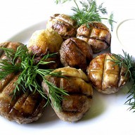 Шампиньоны на гриле Фото