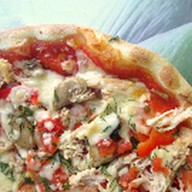 С грибами и курицей Фото