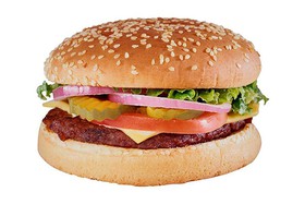 Гамбургер с лососем - Фото