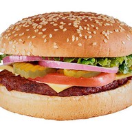 Гамбургер с лососем Фото