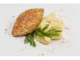 Рыбная котлета с картофельным пюр - Фото