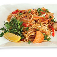 Удон с морепродуктами Фото