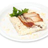 Ризотто с копчёным угрём Фото