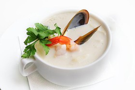 Крем-суп из морепродуктов - Фото