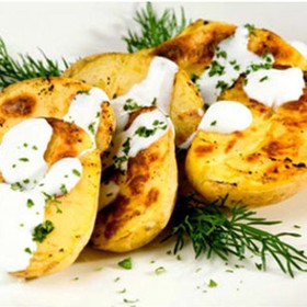 Шашлык из картофеля с курдюком - Фото