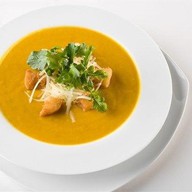 Тыквенный крем-суп с сырным кремом Фото