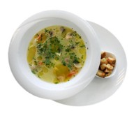 Куриный суп с грибами и диким рисом Фото