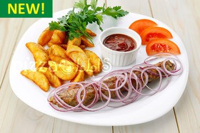 Люля-кебаб с картофельными дольками - Фото