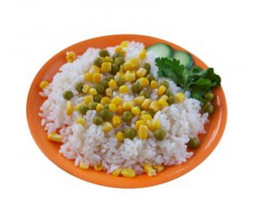 Рис с кукурузой и зеленым горошком - Фото