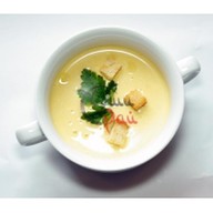 Сырный суп с крутонами Фото