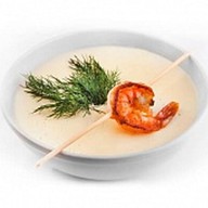 Сырный суп с креветкой Фото