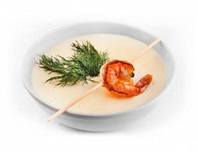 Сырный суп с креветкой - Фото
