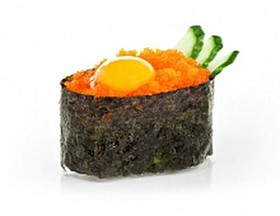 Суши масаго с перепелиным яйцом - Фото