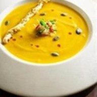 Тыквенный суп с камчатским крабом Фото