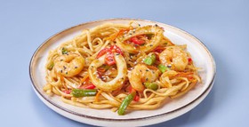 Фунчоза с морепродуктами терияки - Фото