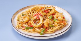 Вок с морепродуктами терияки - Фото