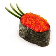 Суши с красной тобико Фото