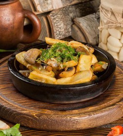 Картофель с грибами на кеци - Фото