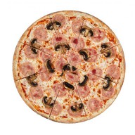 Пицца с ветчиной и грибами хит Фото