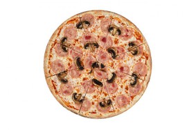 Пицца с ветчиной и грибами хит - Фото