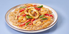 Фунчоза с морепродуктами терияки - Фото