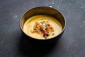 Тыквенный крем-суп с беконом - Фото