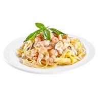 Паста феттуччине с морепродуктами Фото