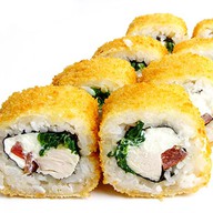 Темпура с шпинатом и курицей Фото